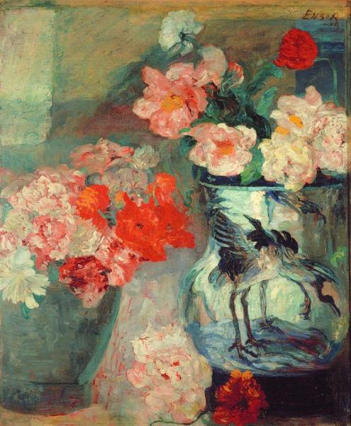 James Ensor Peonies And Poppies