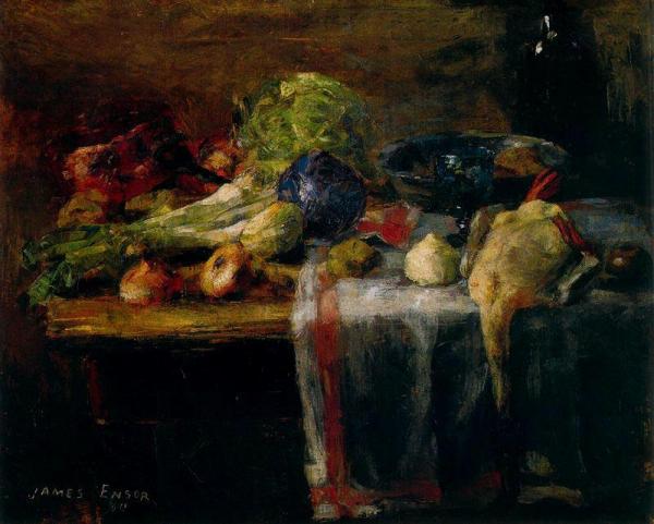 Still Life With Duck by James Ensor