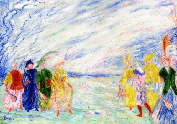 The Encounter by James Ensor Oil Painting Reproductions