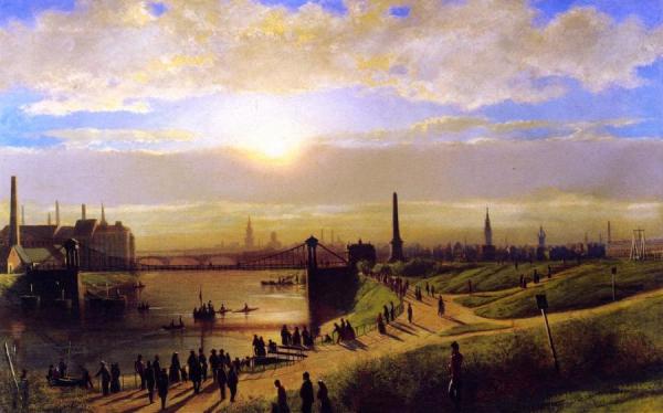 Sculling On The River Clyde, Glasgow by James Fairman