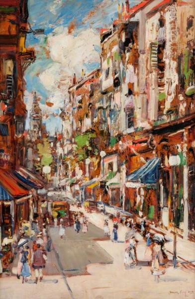 A Continental Street Scene by James Kay