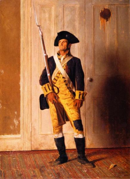 On Guard Outside Washington's Door by James Longacre Wood