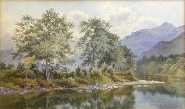 Heron On A Loch by James Maccullogh