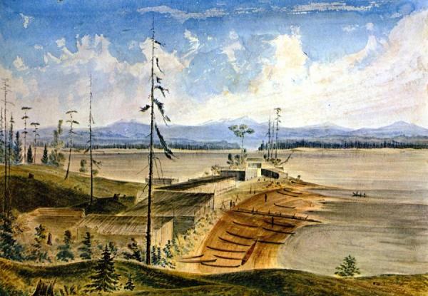 Nanaimo Indian Village by James Madison Alden