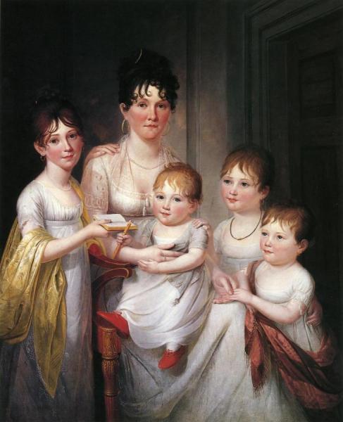 Madame Dubocq And Her Children by James Peale