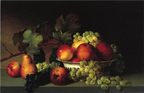 Still Life: Apples, Grapes, Pear by James Peale Oil Painting Reproductions