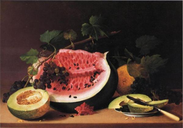 James Peale Still Life With Watermelon