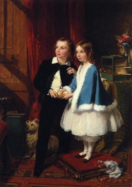 Lord Almeric Athelstan Spencer-churchill And Lady Clementina Spencer-churchill, The Children Of George Spencer-churchill, 6th Duke Of Marlborough, And His Second Wife, Charlotte Augusta by James Sant