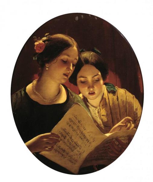 The Duet by James Sant Oil Painting Reproductions