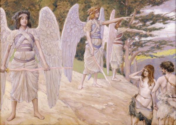 Adam And Eve Driven From Paradise by James Tissot Oil Painting Reproductions