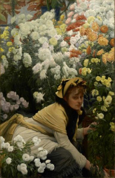 Chrysanthemums by James Tissot