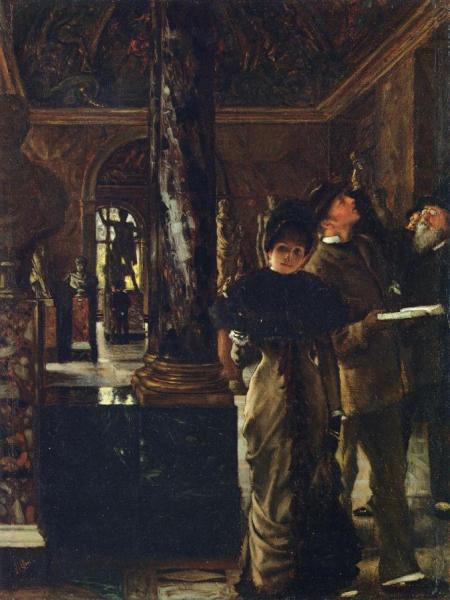 Foreign Visitors At The Louvre by James Tissot
