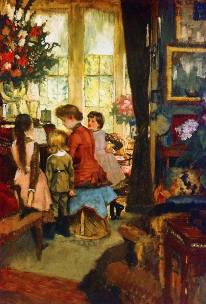 Kathleen Newton At The Piano by James Tissot