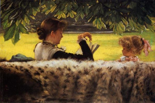Reading A Story by James Tissot