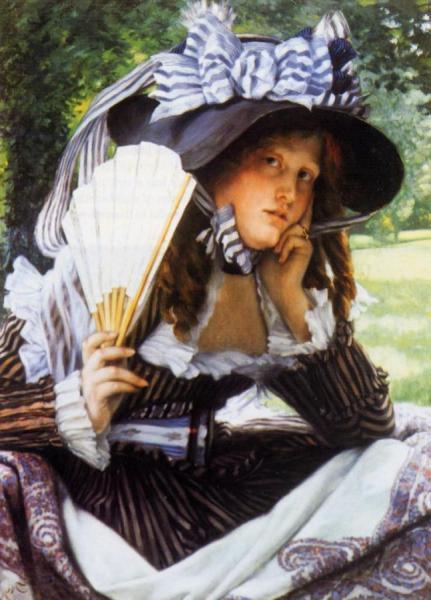 Young Lady With A Fan by James Tissot