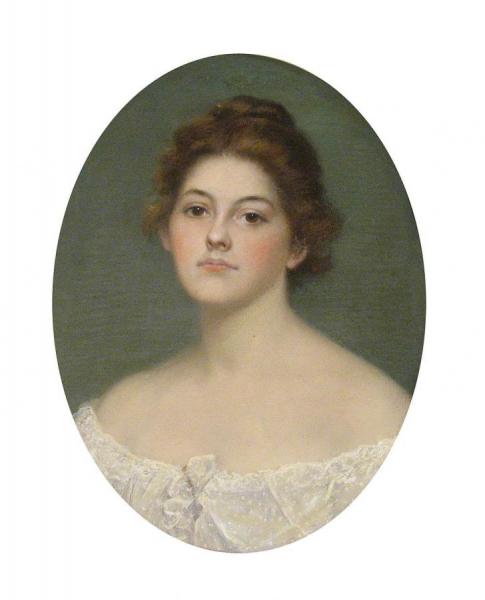 A Portrait Of A Young Lady by James Wells Champney Oil Painting Reproductions