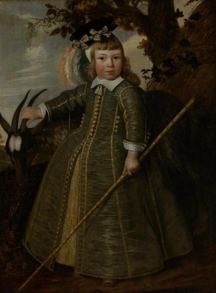 Portrait Of A Boy With A Goat (portret Van Een Jongetje Met Een Bok) by Jan Albertsz Rotius