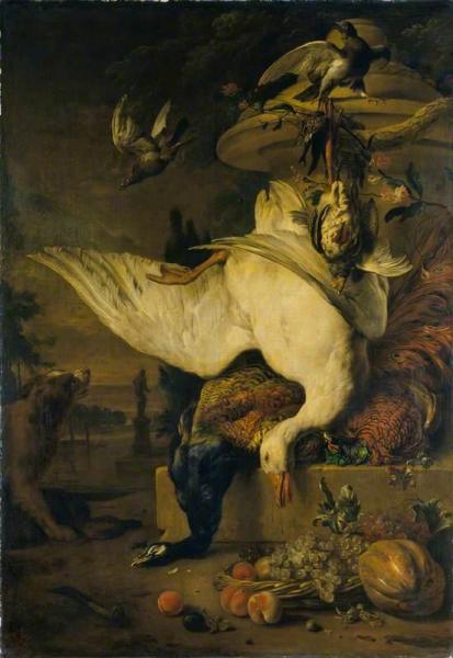 Dead Goose And Peacock by Jan Baptist Weenix Oil Painting Reproductions