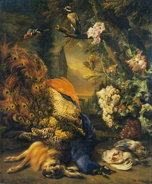 Dead Peacock And Game by Jan Baptist Weenix
