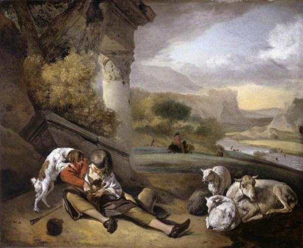 Landscape With A Sherpherd Boy by Jan Baptist Weenix
