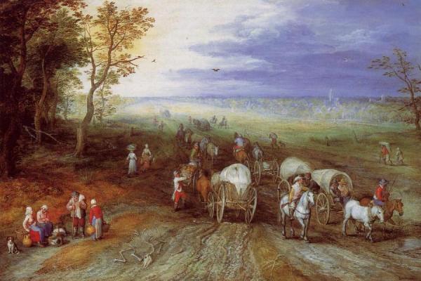 Immense Landscape With Travellers by Jan Bruegel The Elder