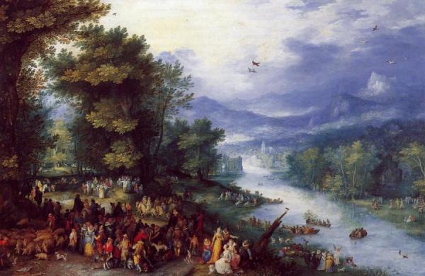 Landscape With The Young Tobie by Jan Bruegel The Elder
