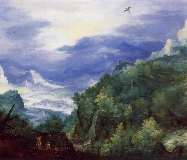 Mountain Landscape With View Of A River Valley by Jan Bruegel The Elder Oil Painting Reproductions