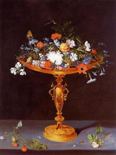 Tazza With Flowers by Jan Bruegel The Elder