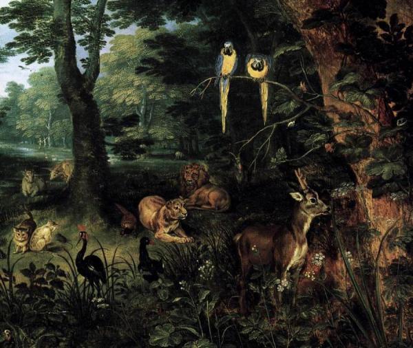 Paradise (detail) by Jan Brueghel The Younger Oil Painting Reproductions