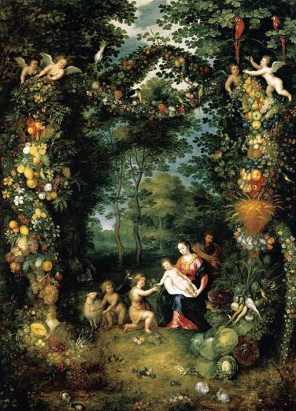 The Holy Family With St John by Jan Brueghel The Younger