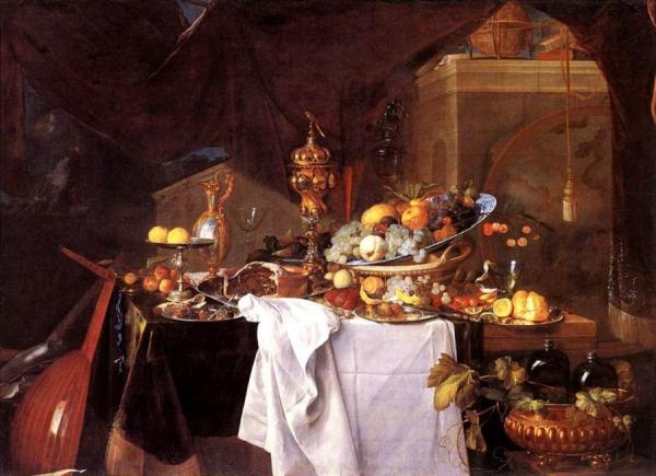 A Table Of Desserts by Jan Davidsz De Heem