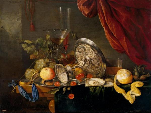 Still Life On A Table by Jan Davidsz De Heem