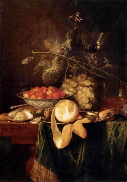 Jan Davidsz De Heem Still-life With A Peeled Lemon