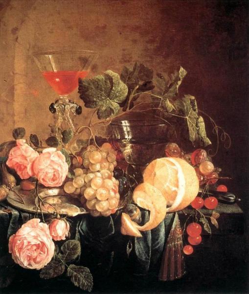 Still-life With Flowers And Fruit by Jan Davidsz De Heem Oil Painting Reproductions
