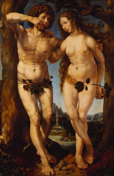 Adam And Eve by Jan Gossaert (called Mabuse) Oil Painting Reproductions