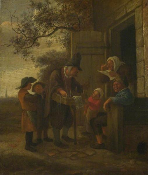 A Pedlar Selling Spectacles Outside A Cottage by Jan Havicksz Steen