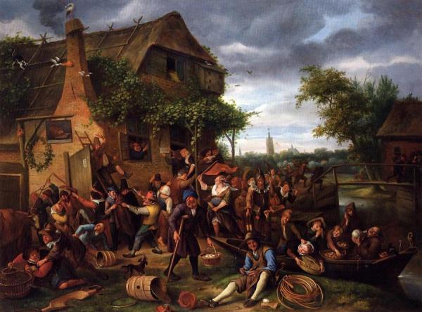 A Village Revel by Jan Havicksz Steen Oil Painting Reproductions