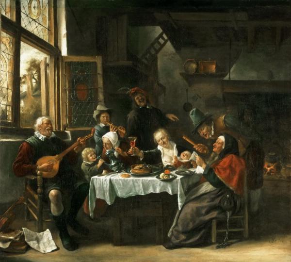As The Old Ones Sing, So The Young Ones Pipe by Jan Havicksz Steen