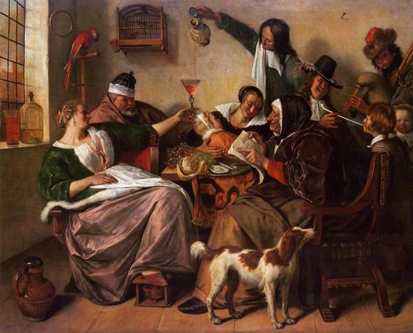 As The Old Sing, So Pipe The Young by Jan Havicksz Steen