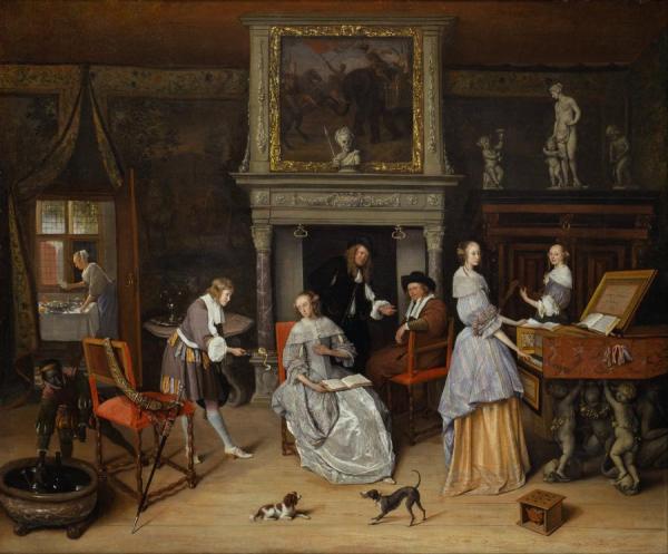 Fantasy Interior With Jan Steen And The Family Of Gerrit Schouten by Jan Havicksz Steen