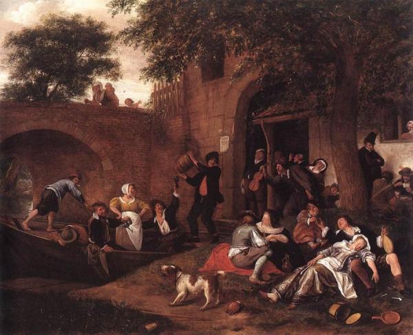 Leaving The Tavern by Jan Havicksz Steen