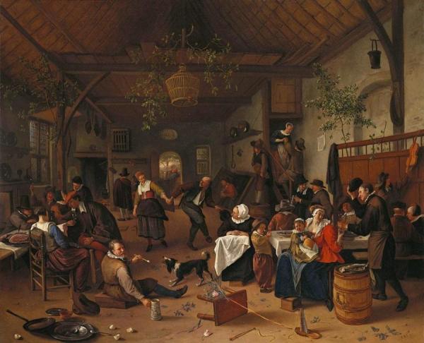Merrymaking In A Tavern With A Couple Dancing by Jan Havicksz Steen Oil Painting Reproductions
