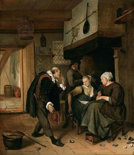 Oude Vrijer - Jonge Meid by Jan Havicksz Steen