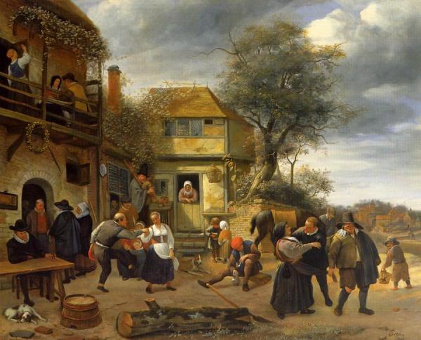 Peasants Before An Inn by Jan Havicksz Steen