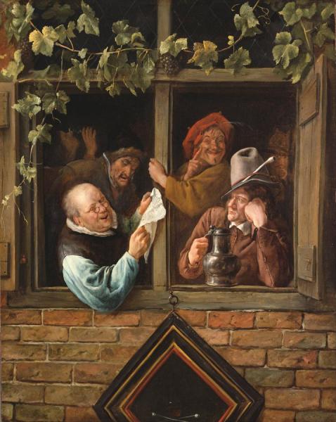 Rhetoricians At At Window by Jan Havicksz Steen Oil Painting Reproductions
