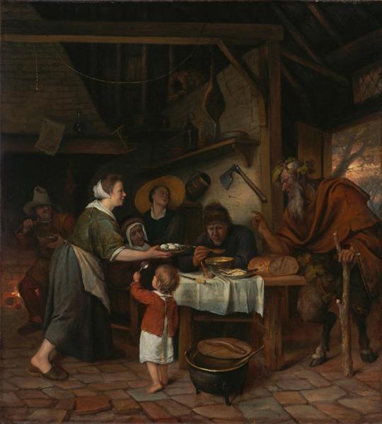 Satyr And The Peasant Family by Jan Havicksz Steen