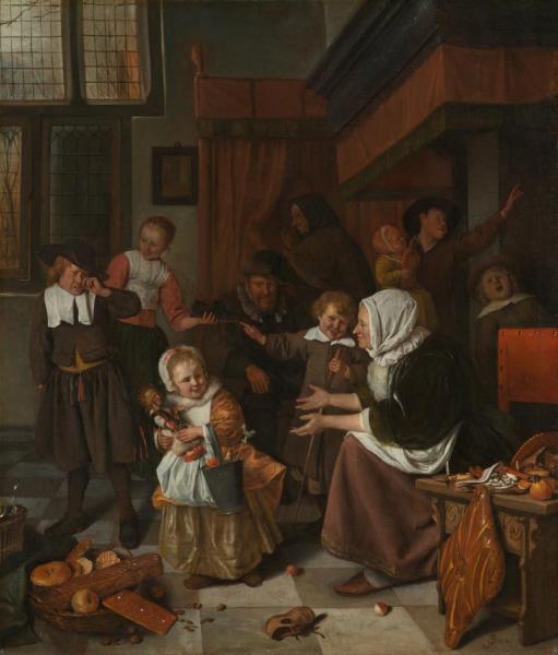 The Feast Of Saint Nicholas by Jan Havicksz Steen