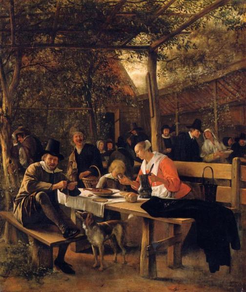 The Garden Outside An Inn by Jan Havicksz Steen