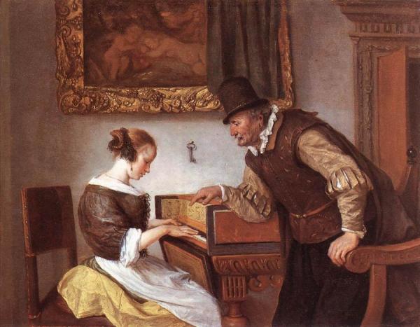 The Harpsichord Lesson by Jan Havicksz Steen