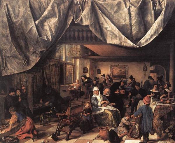 The Life Of Man by Jan Havicksz Steen Oil Painting Reproductions